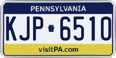 PA license plate KJP6510