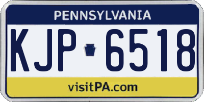 PA license plate KJP6518