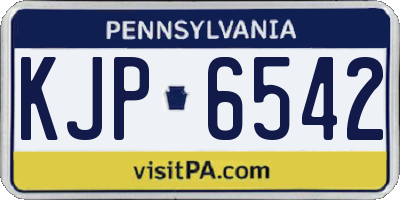 PA license plate KJP6542