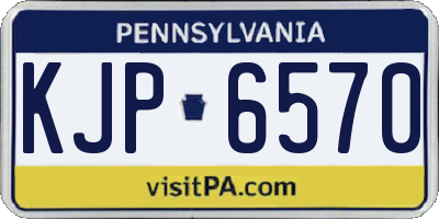 PA license plate KJP6570