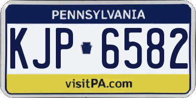 PA license plate KJP6582