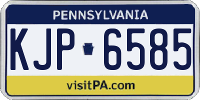PA license plate KJP6585
