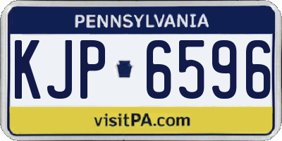 PA license plate KJP6596