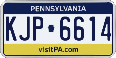 PA license plate KJP6614