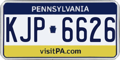 PA license plate KJP6626