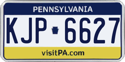 PA license plate KJP6627