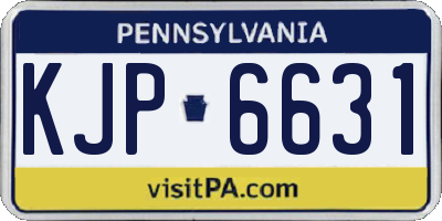 PA license plate KJP6631