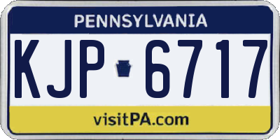PA license plate KJP6717