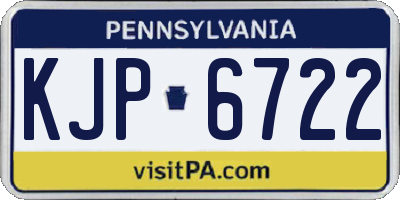 PA license plate KJP6722