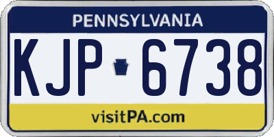 PA license plate KJP6738