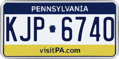 PA license plate KJP6740