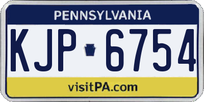 PA license plate KJP6754