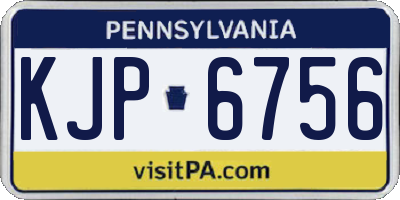 PA license plate KJP6756