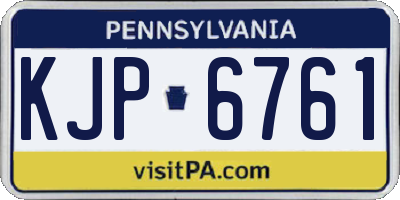 PA license plate KJP6761