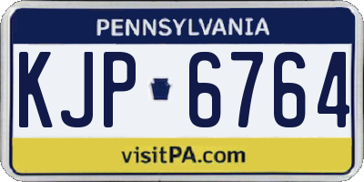 PA license plate KJP6764