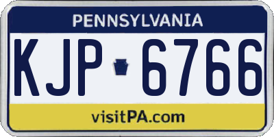 PA license plate KJP6766
