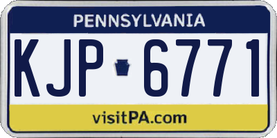 PA license plate KJP6771