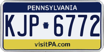 PA license plate KJP6772