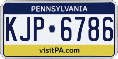 PA license plate KJP6786