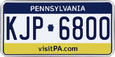 PA license plate KJP6800