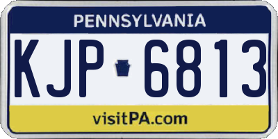 PA license plate KJP6813