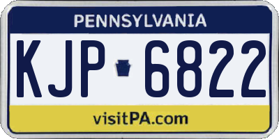 PA license plate KJP6822
