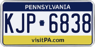 PA license plate KJP6838