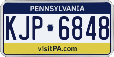 PA license plate KJP6848