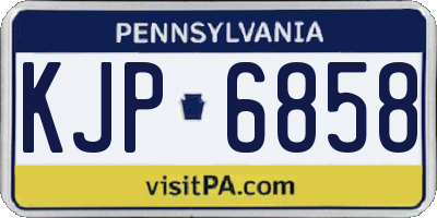 PA license plate KJP6858
