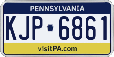 PA license plate KJP6861