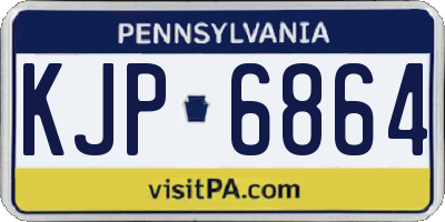 PA license plate KJP6864