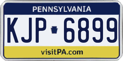 PA license plate KJP6899