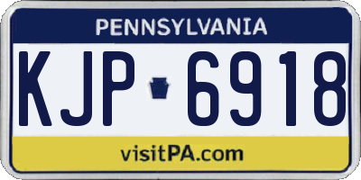 PA license plate KJP6918