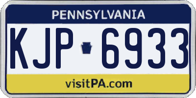 PA license plate KJP6933
