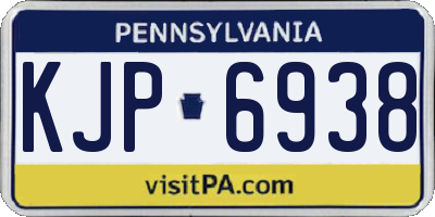 PA license plate KJP6938