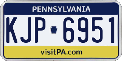PA license plate KJP6951