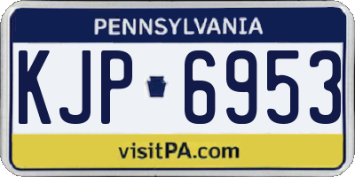 PA license plate KJP6953