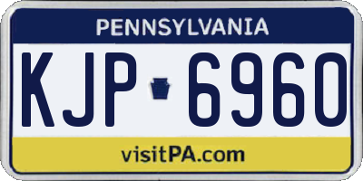 PA license plate KJP6960