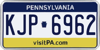 PA license plate KJP6962