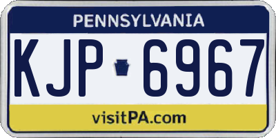 PA license plate KJP6967
