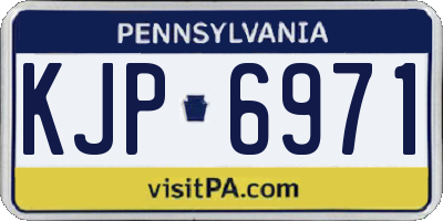 PA license plate KJP6971
