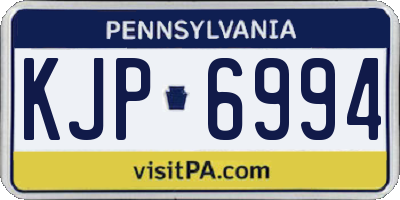 PA license plate KJP6994
