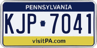PA license plate KJP7041