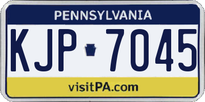 PA license plate KJP7045