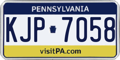 PA license plate KJP7058