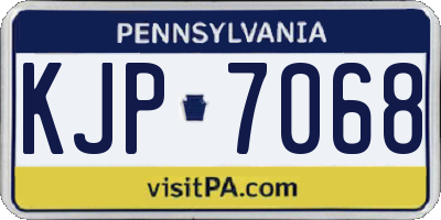 PA license plate KJP7068