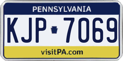 PA license plate KJP7069