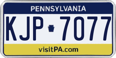 PA license plate KJP7077