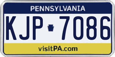 PA license plate KJP7086