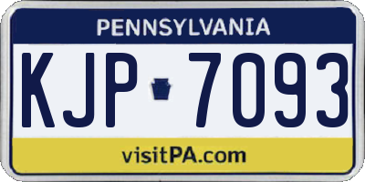PA license plate KJP7093